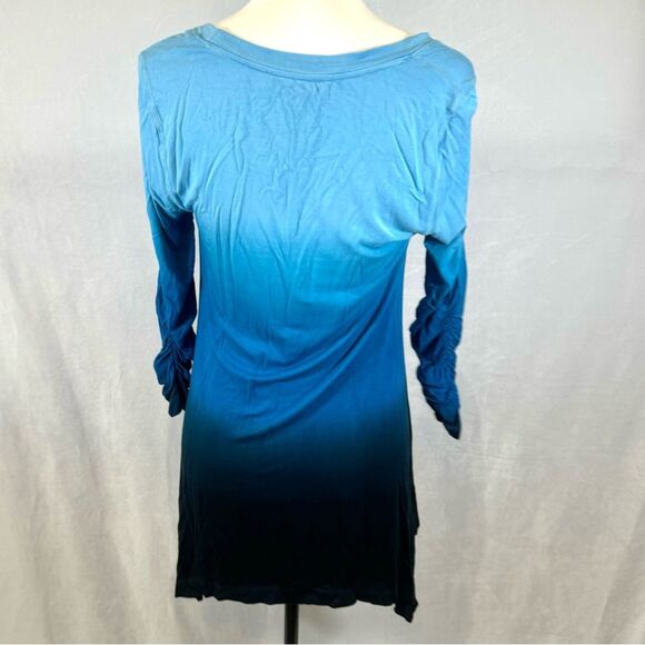 Anthropologie Philosophy blue color dip dye tunic top size small - Picture 5 of 6